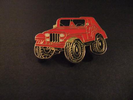 Jeep terreinwagen vierwiel aangedreven zwarte ramen type Jeep CJ7,1944-1986 emaille uitvoering